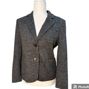 ANTHROPOLOGIE Cartonnier Grey Fitted Blazer Lined - size 8